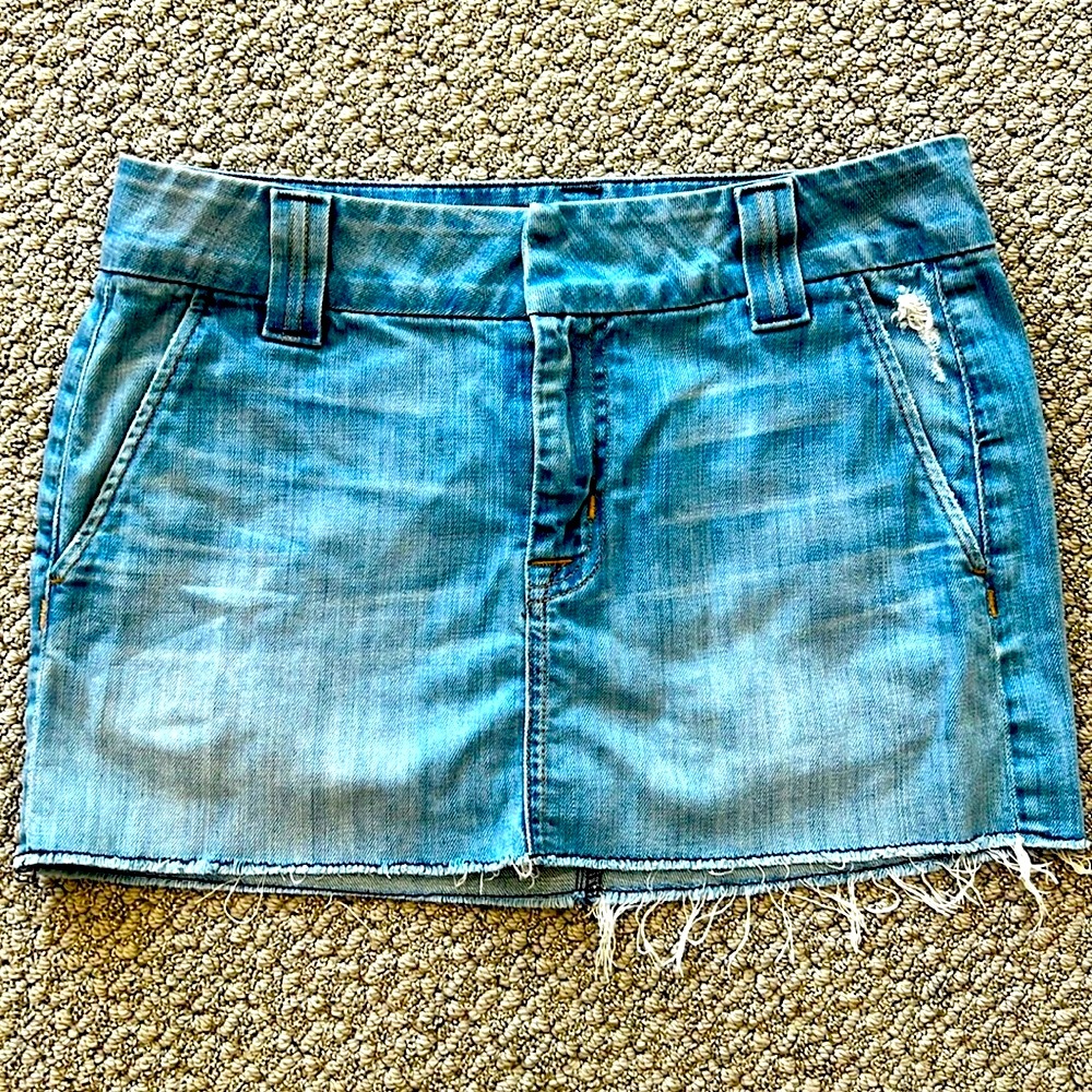 Hudson jeans denim mini skirt